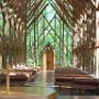 We visit a beautiful glass church near Hot Springs.